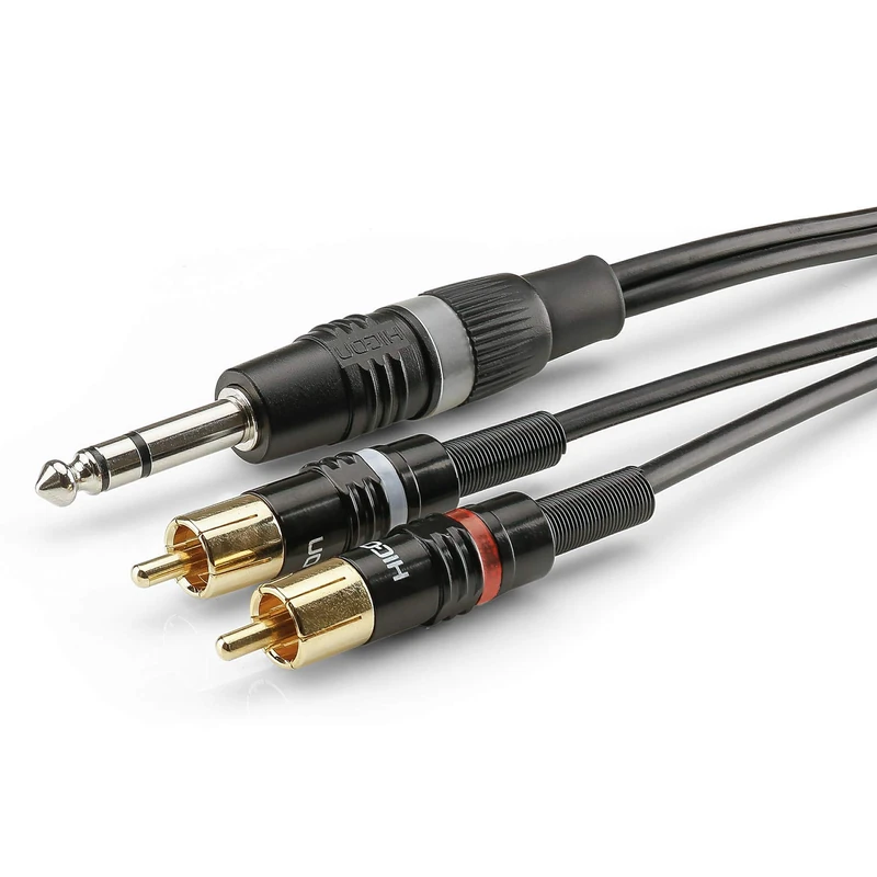 SommerCable HBP-6SC2-0600 Jack/RCA Audio Connection Cable [2x RCA Male to 1x Jack Plug
