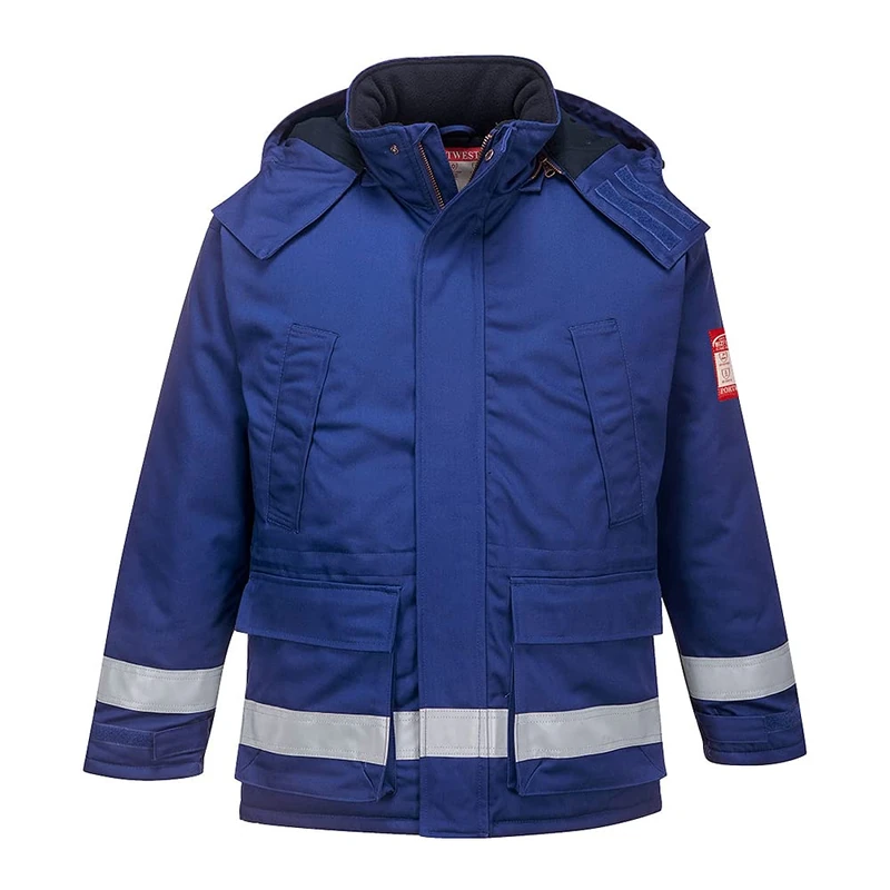 Portwest FR Anti-Static Winter Jacket, Size: S, Colour: Royal Blue, FR59RBRS
