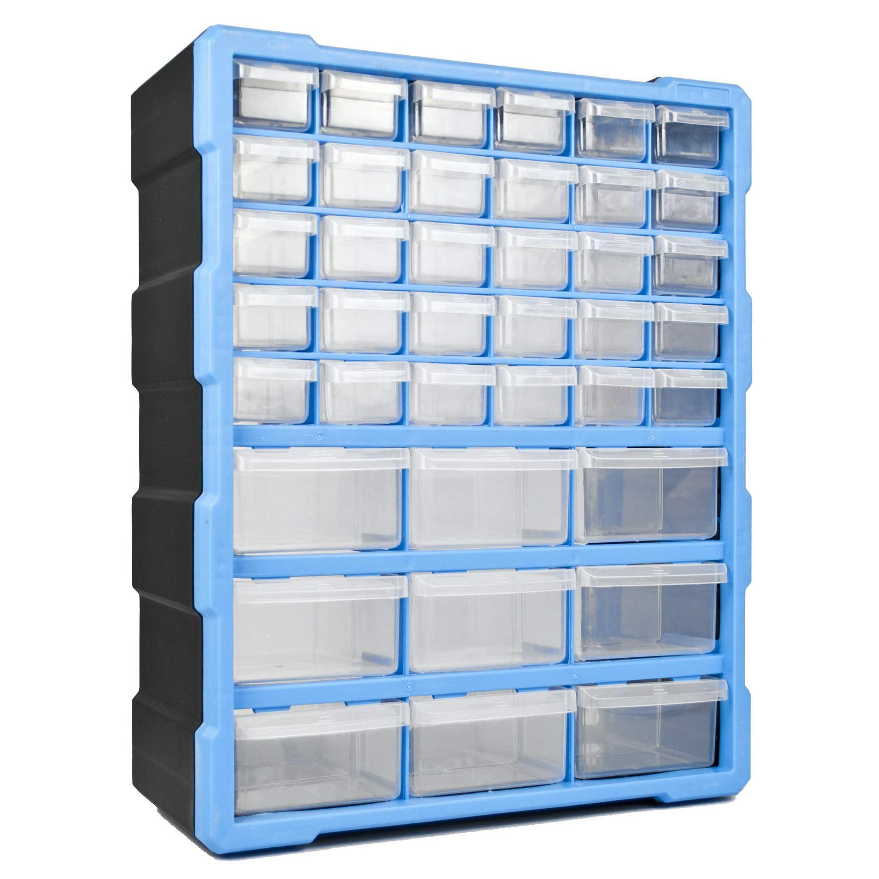 TekBox DIY Tool Bits Storage Organiser Unit - Workshop Parts Craft Box Cabinet (39 Drawer)