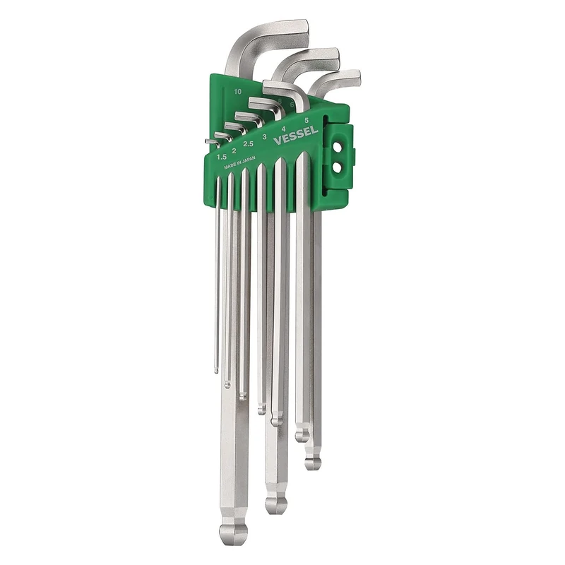 Vessel Ball Point L-Shaped Wrench 8209BP 9-Piece Set of Shorts