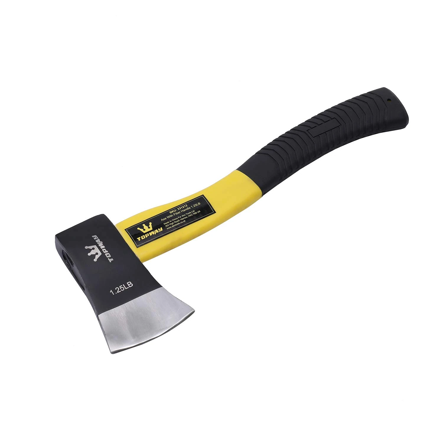 TOPWAY 331212 Wood Splitter Axe with Fiber Handle 1.1/4LB, Yellow
