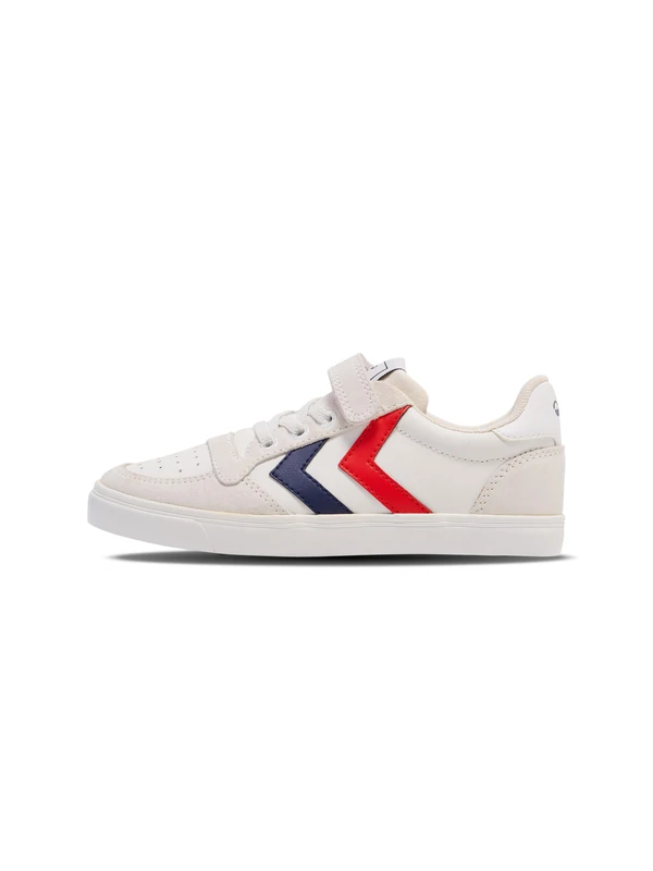 hummel Kids Slimmer Stadil Leather Low Trainers Junior White C11 (29) - Image 1