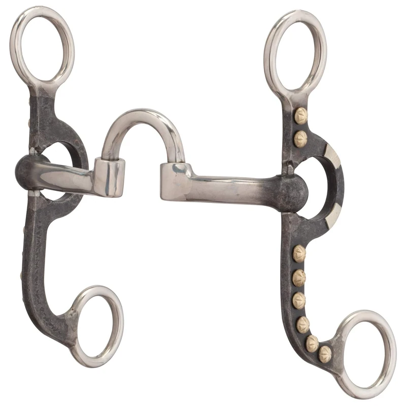 Weaver Leather 4-5/8" Pony Bit, Correction Mouth, Buffed Black - Image 1