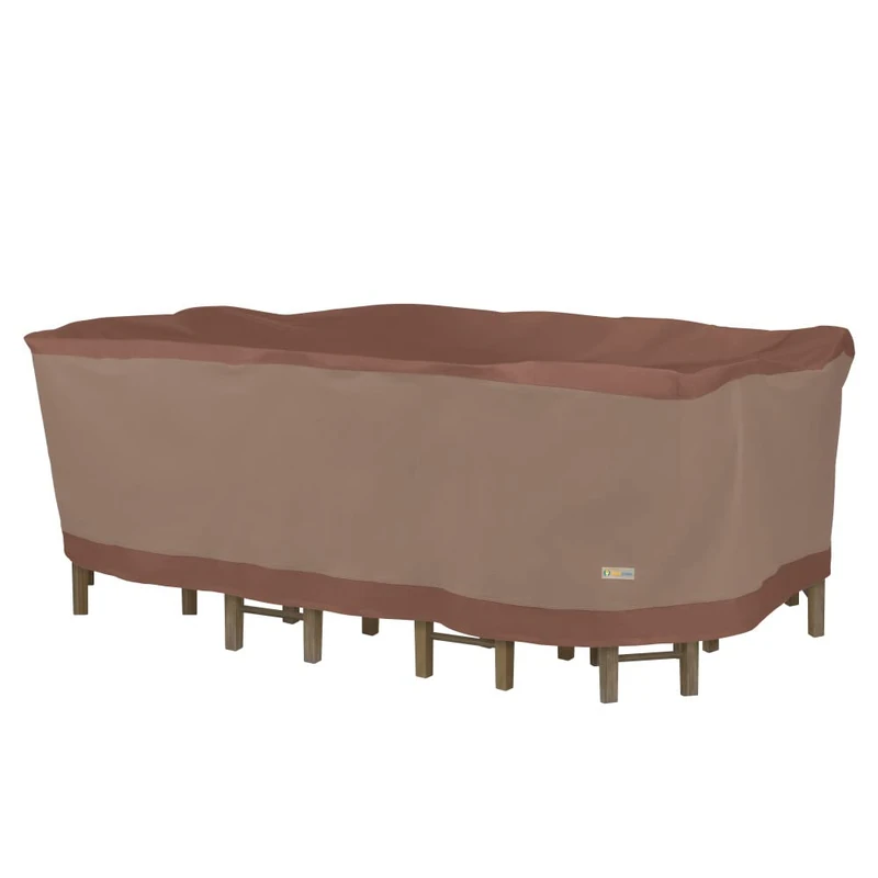 Duck Covers Ultimate Rectangular/Oval Table and Chair Set Cover 90in W - Image 1