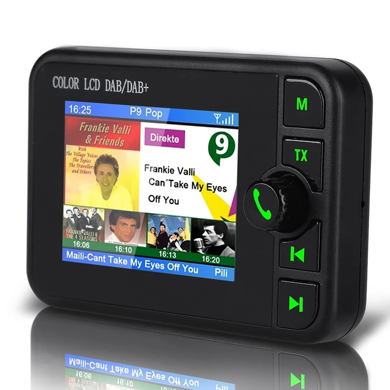 Garsent Car DAB/DAB+ Radio, 2.4in LCD Car DAB Radio 170-240MHz DAB/87.5-108MHz FM Car Digital DAB Radio with 3.5mm Aux Output, Car Charger, Antenna Support Micro TF Card, Handsfree Call.