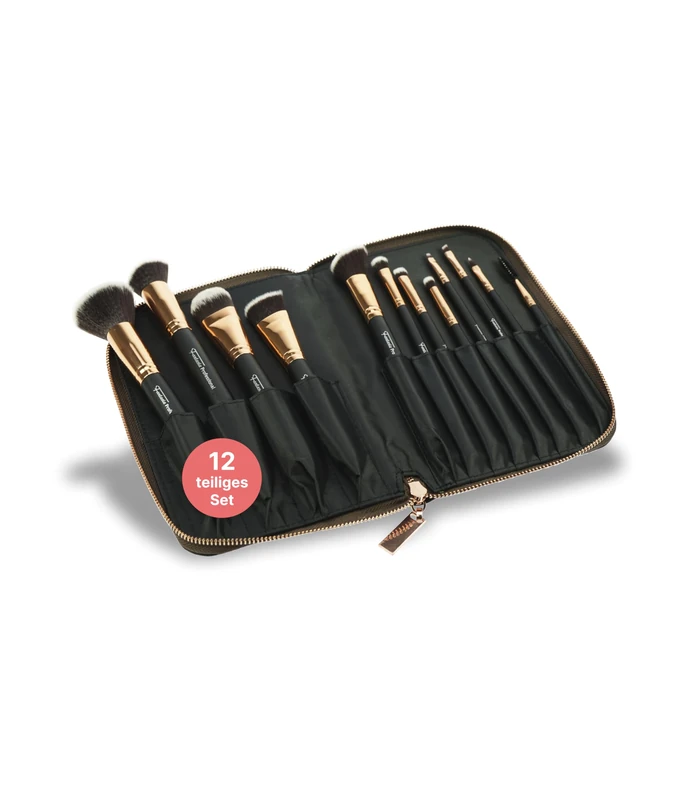 Make-up Makeup Brand Fantasy Model Brush on Zip Bag, Parts, Black/Copper