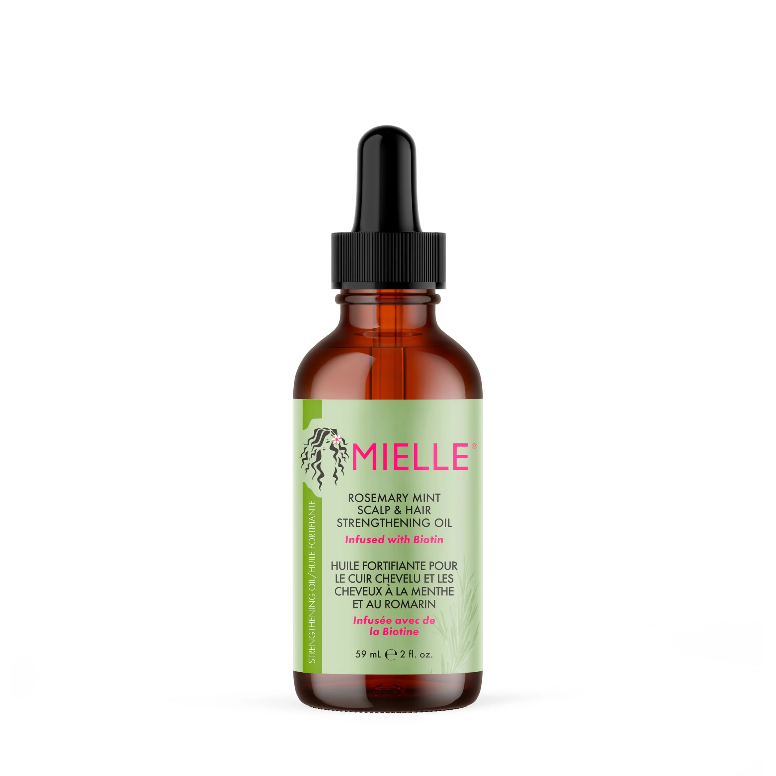 Mielle Rosemary & Mint Hair Oil with Biotin, Strengthens, Moisturises & Promotes Hair Growth , Dry Scalp & Split Ends Treatment, 59ml (Pack of 1)