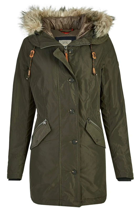 Camel Active Womenswear Women's 2+30 Raincoat, Brown (Beluga 35), 20 (Size: 46)