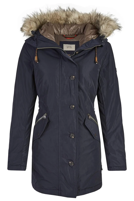 Camel Active Womenswear Women's 2+30 Raincoat, Blue (Navy 42), 14 (Size: 40)