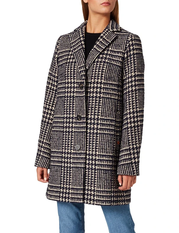 camel active Women's Wear 310320 Coat, Multi-Colour, 14 (Size: 40)