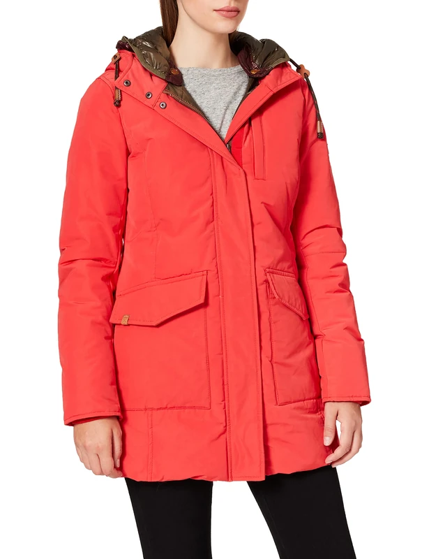 camel active Women's Wear 320270 Coat, Red, 8 (Size: 34)