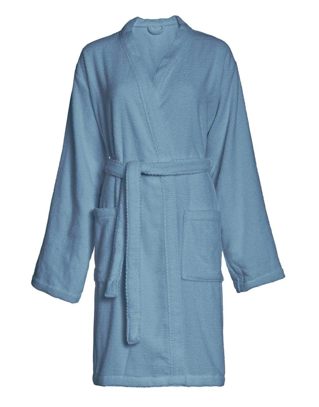 Marc O'Polo Tali Bathrobe 100% Cotton Terry, Stone Blue, XL