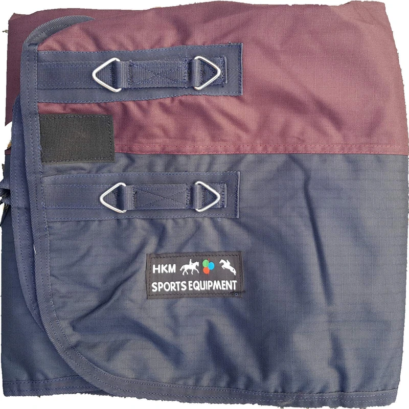 HKM 4057052363115 High Neck Fleece Blanket Power 600d with Fleece Lining 3302 Aubergine/Navy135 - Image 1