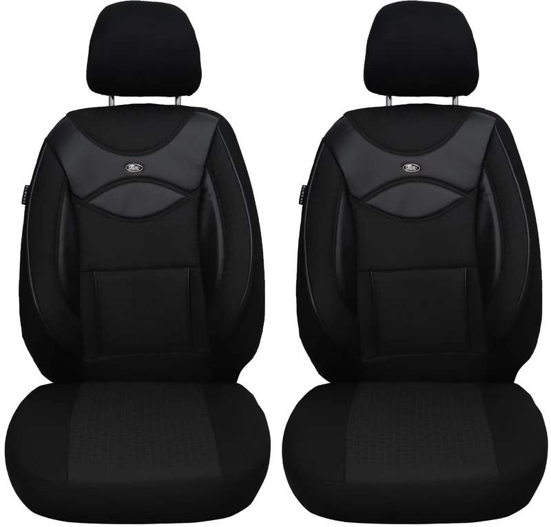 BREMER SITZBEZÜGE Measure Car Seat Covers Compatible with Suzuki Swift 5 Driver & Passenger Set from 2011-2017 / Car Seat Covers Protective Cover Set Car Seat Covers Pack of 2 in Black/Black
