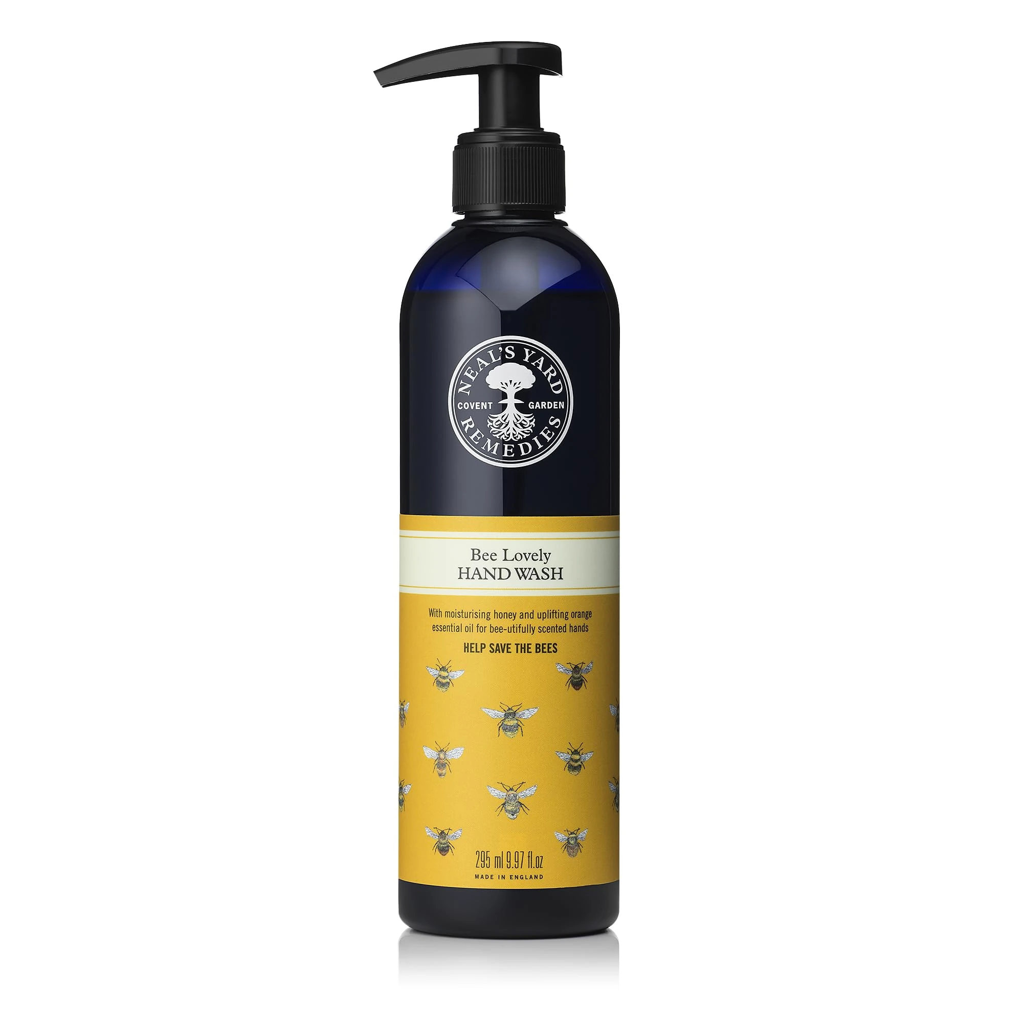 Neal's Yard Remedies Bee Lovely Hand Wash, Gentle & Nourishing, Scented Liquid Soap With Mandarin & Orange Essential Oils, 295 ml