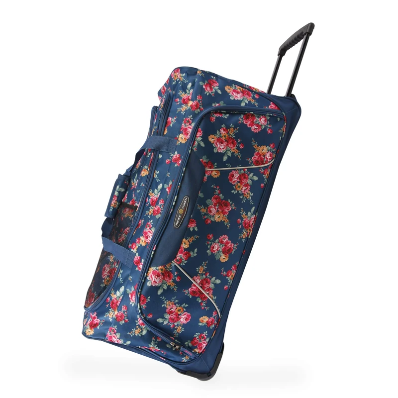 Pacific Coast Signature Women's 32" Large Rolling Duffel Bag, Rose Garden Navy One Size