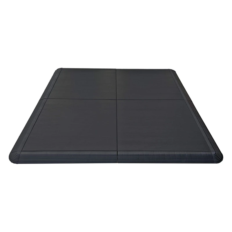 Nicoman Dance Floors, Tap Ballet Dancing Portable Floating Sprung System Flooring,Black Wood Grain Design, 4-Piece