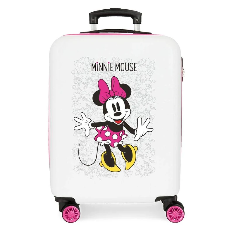 Disney Minnie Enjoy the Day White Cabin Suitcase 40x55x20 cm Rigid ABS Combination lock 34 Litre 2.8 Kg 4 Double Wheels Hand Luggage