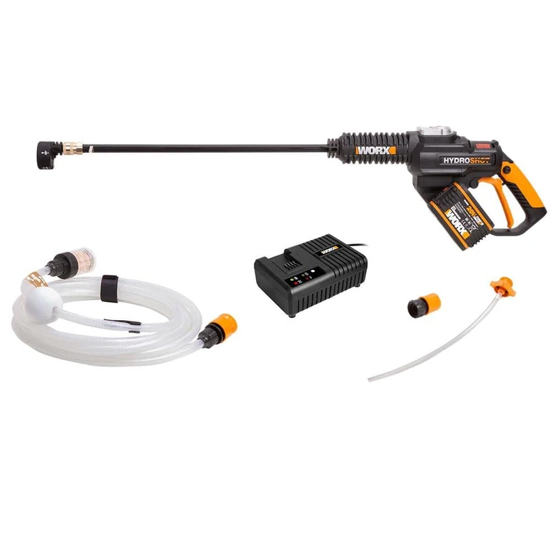 WORX WG630E.1 4.0Ah Cordless Brushless Hydroshot Portable Pressure Cleaner, Black, 18V (20V Max)