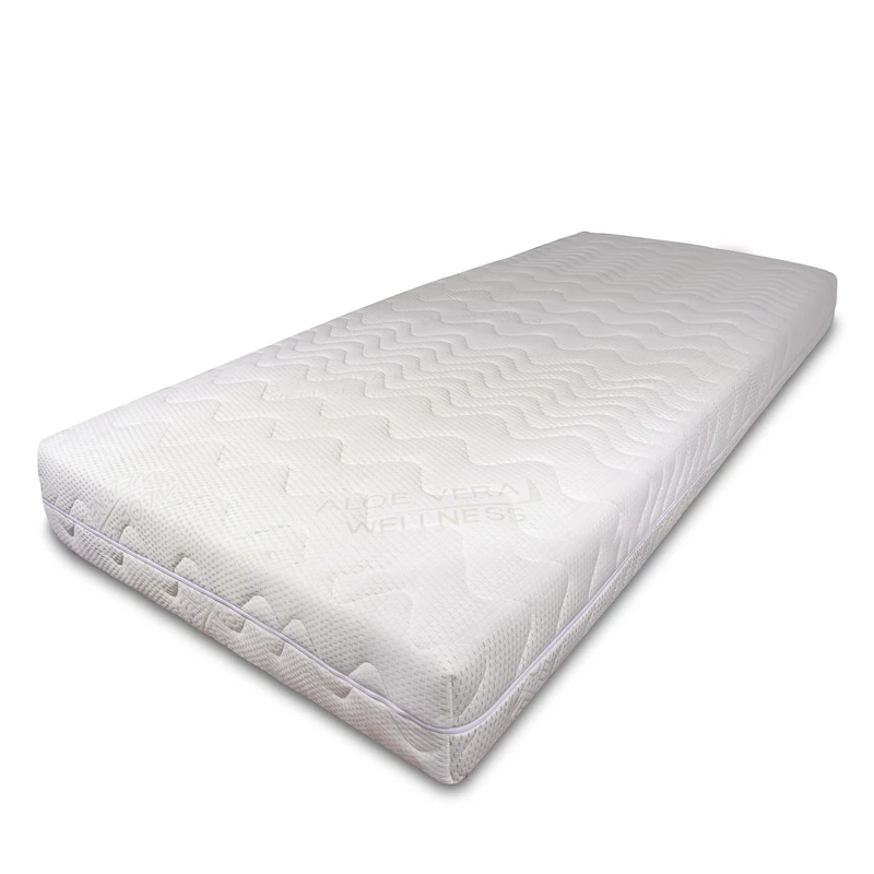 BONEX Comfort Mattress Cover for Mattresses in Total Dimensions 90 x 200 cm - 10-12 cm High - Double Cloth with Aloe Vera - Suitable for Allergy Sufferers - Washable at 60 °C - 4-Sided Zip, White - Image 1