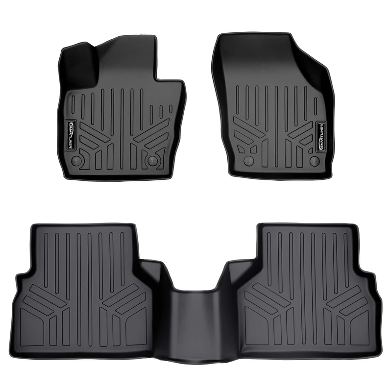 MAXLINER Custom Fit Floor Mats 2 Row Liner Set Black for 2015-2018 Audi Q3 - All Models