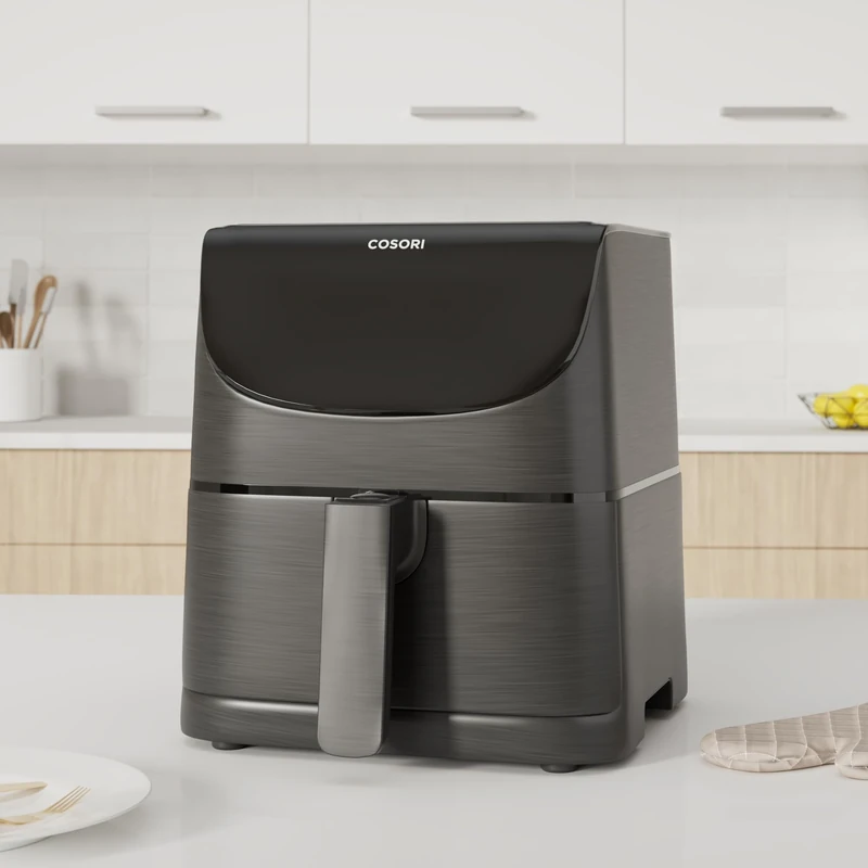 COSORI XXL Air Fryer 5.5 L, No Oil, Deep Fryer with Digital LED Touch Screen, 11 Programmes, Preheating, Keep Warm and Shake Mode, 100 Recipes in German, 1700 W