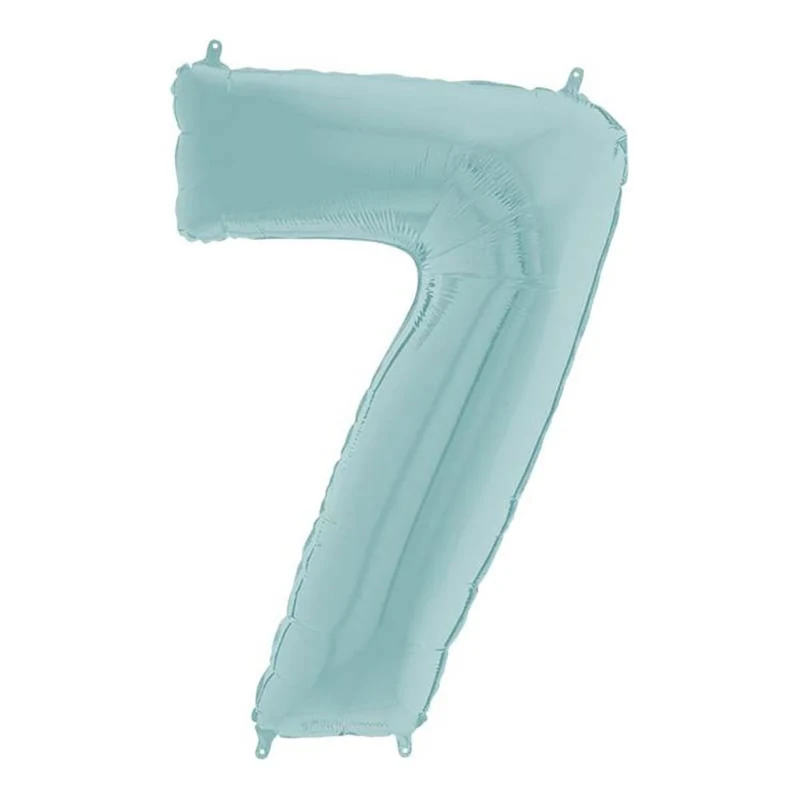 Grabo 26067PB-P Number 7 26Loon Single Pack, Length-26 Inch, Colour-Pastel Blue, One Size