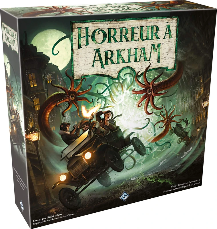 Asmodee HORROR A ARKHAM: The Card Game - Board Game for Ages 14 and Above - Evolutive and Cooperative Game - 1 to 4 Players - 1 to 2 Hours - H.P. Lovecraft World - In French Fantasy Flight Games