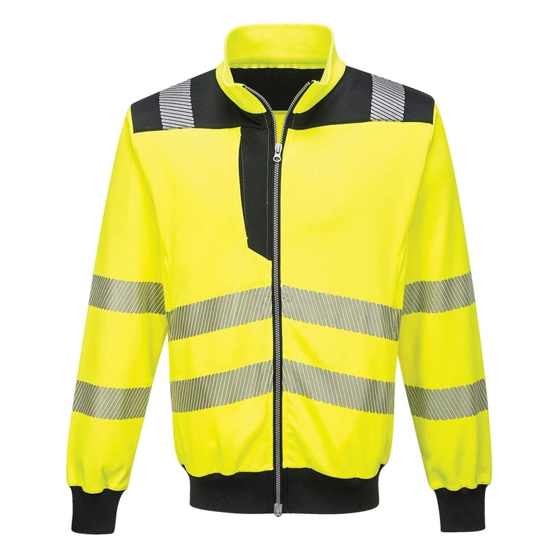 Portwest PW3 Hi-Vis Sweatshirt, Size: XL, Colour: Yellow/Black, PW370YBRXL