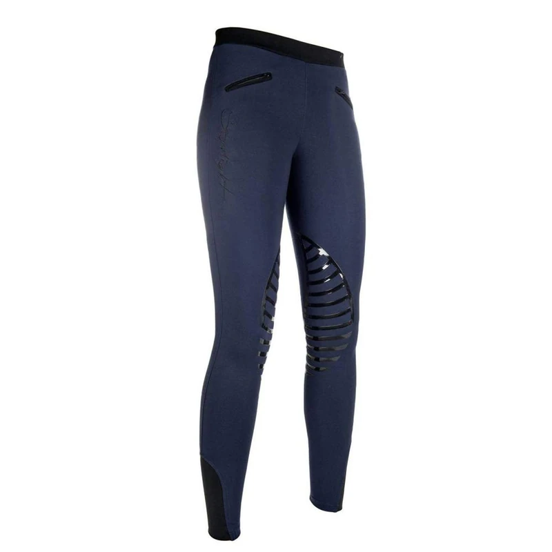 HKM Women's Starlight Leggings, Schwarz/Schwarz, 32