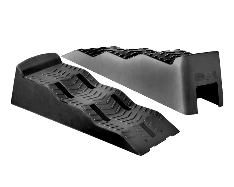 BRUNNER Equalizer XL Caravan Levelling Ramp Set – Heavy Duty 2 Piece Wheel Chocks for Motorhome, Campervan, RV, Trailer or Caravan – 3 Step Levels, Non-Slip, Strong & Durable, 5 Tonne Capacity