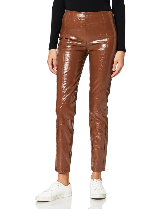 Pinko Women's Gradino 3 Trouser, Brown (Marron/Tunica Monaco L34), 14 (Size: 46) - Image 1
