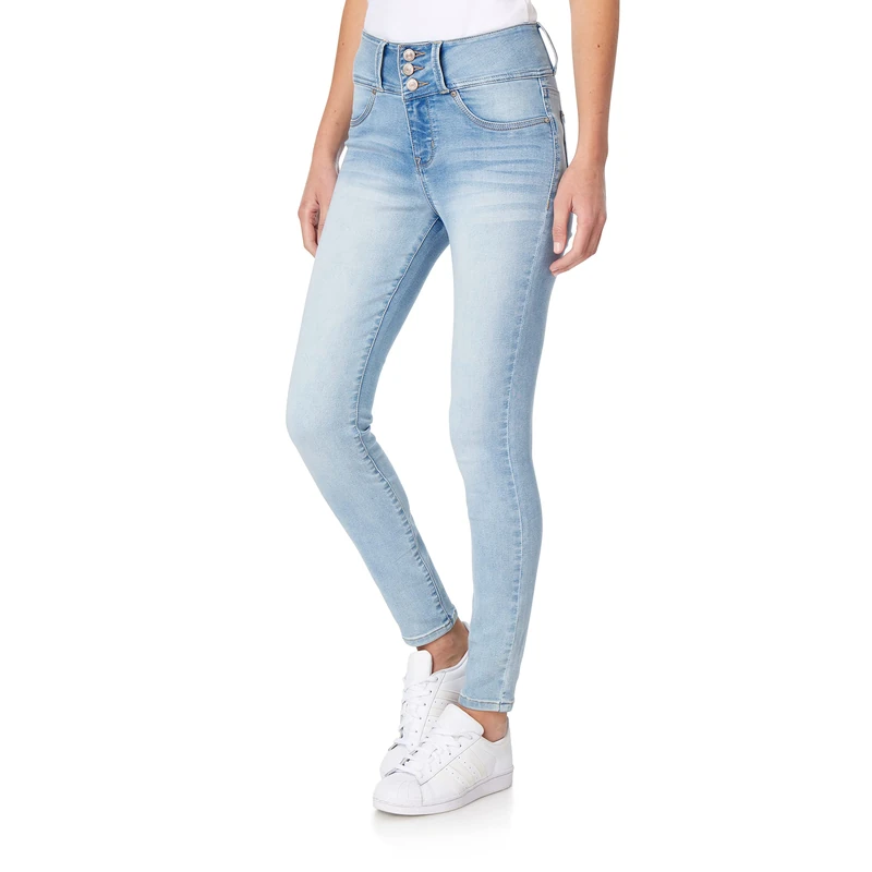WallFlower Women's Sassy Skinny High-Rise Insta Soft Juniors Jeans (Standard and Plus), Beverly, 13