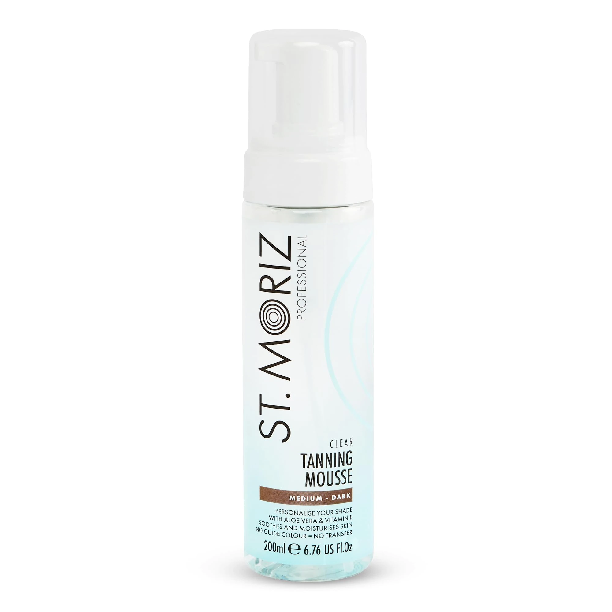 St Moriz Professional Instant Clear Tanning Mousse in Medium to Dark | Fast Drying Vegan Fake Tan | With Aloe Vera & Vitamin E | Light Glow in 1 Hour, Deeper Glow After 8 Hours | Cruelty Free | 200ml