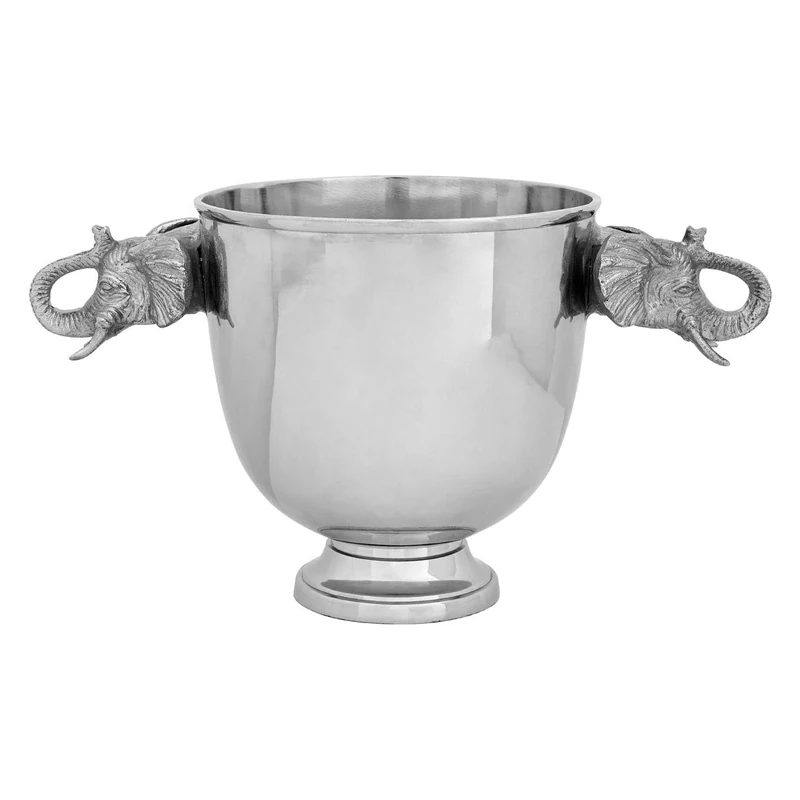Elephant Wine Cooler, Nickel Finish