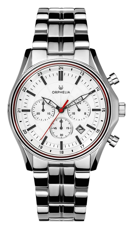 ORPHELIA Mens Quartz Watch, Chronograph Display and Stainless Steel Strap OR82810