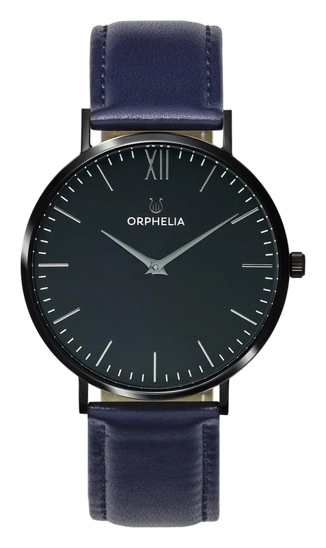 ORPHELIA Mens Quartz Watch, Analogue Classic Display and Leather Strap OR61802