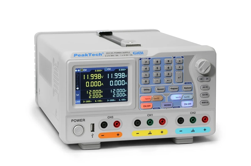 PeakTech P 6181 Programmable DC Power Supply 0-30V 0-6A