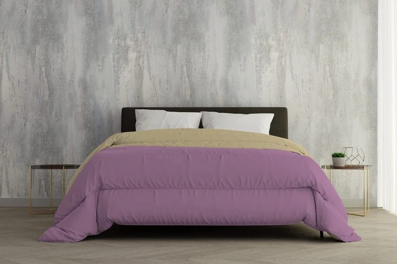 Italian Bed Linen Datex Winter Duvet, Pink/Beige, 2 Seater