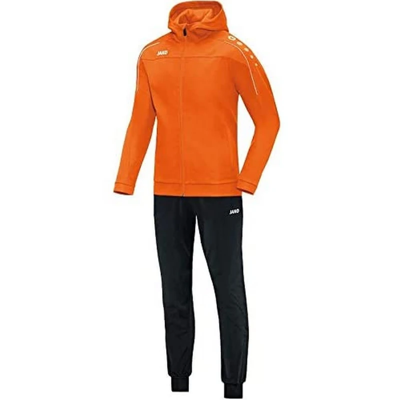 JAKO Classico M9450 Men's Tracksuit Polyester with Hood Neon Orange XXL - Image 1