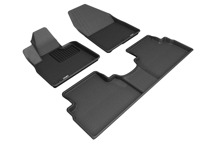 3D MAXpider L1HY09301509 Custom Fit All-Weather Kagu Series Floor Mats Black Complete Set for Hyundai Santa Fe Models