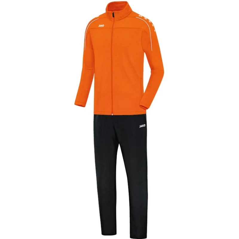 JAKO Classico Men's Presentation Suit with Hood, Neon Orange, L