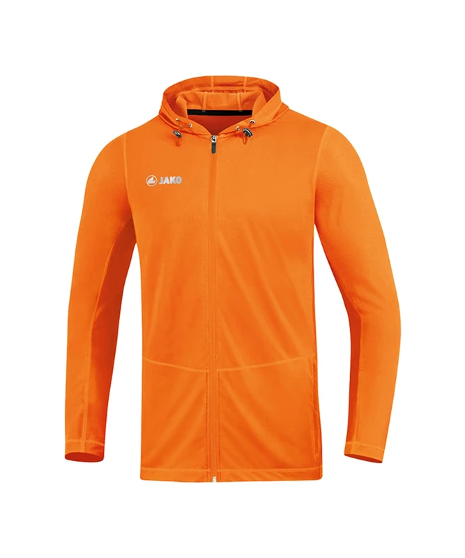 JAKO Men's Run 2.0 Hooded Jacket, mens, Hooded jacket, 6875, neon orange, XXX-Large - Image 1