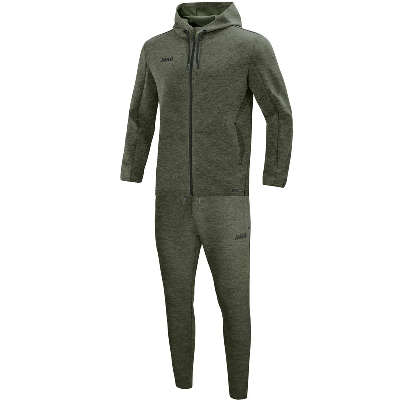 JAKO Men's Premium Basics Hooded Jogging Suit Khaki Mottled XXL