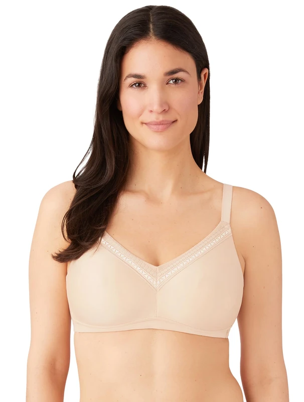 Wacoal Women's Perfect Primer Wire Free Bra Full Coverage, Sand, 46E