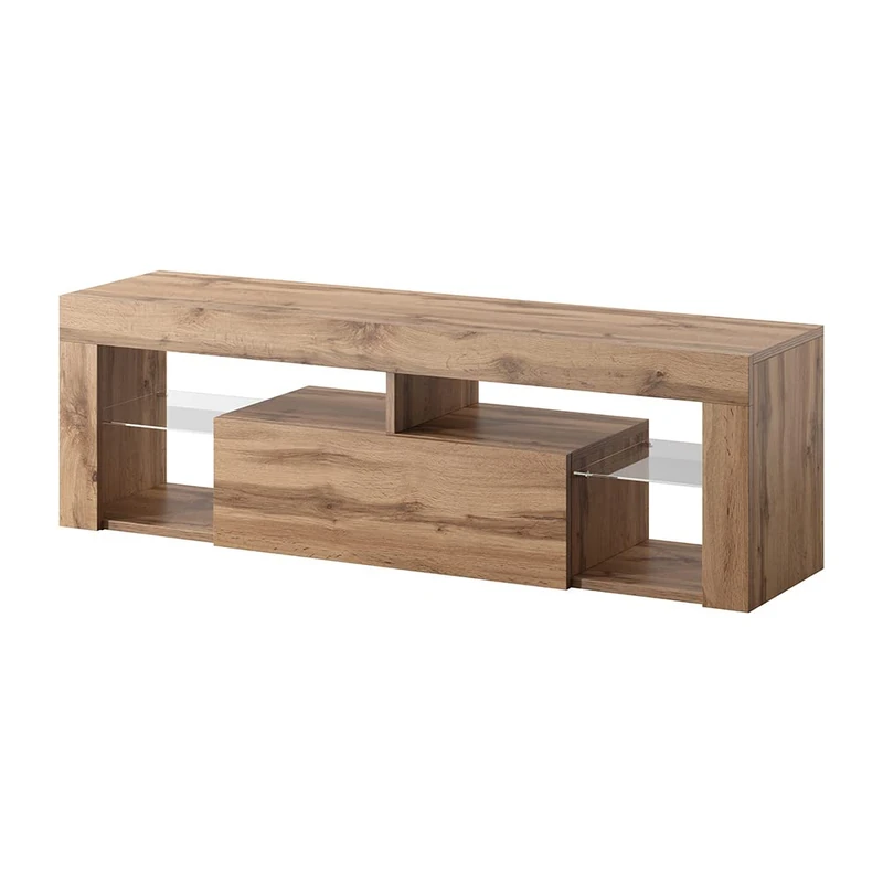 Selsey HUGO Modern TV Unit - 140cm Lancaster Oak Cabinet