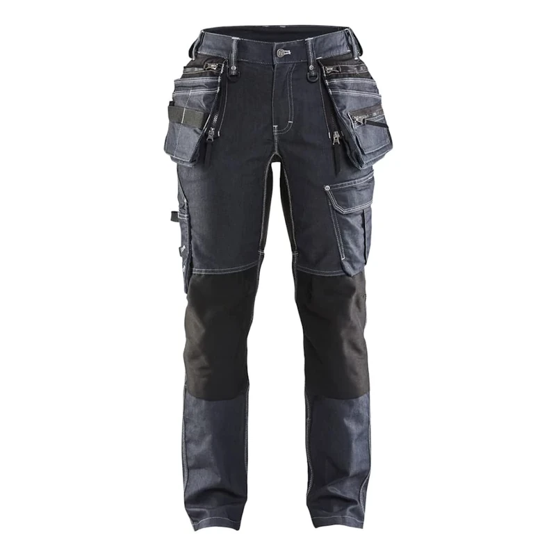 Blaklader Women's Craftsman Denim Stretch Reinforced Pocketed Pants, Navy Blue/Black, 23