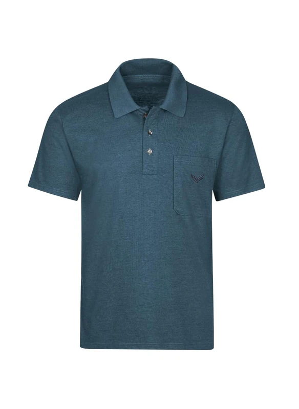Trigema Men's 637602 Polo Shirt Not Applicable, Blue (Jeans-Melange 643), XX-Large