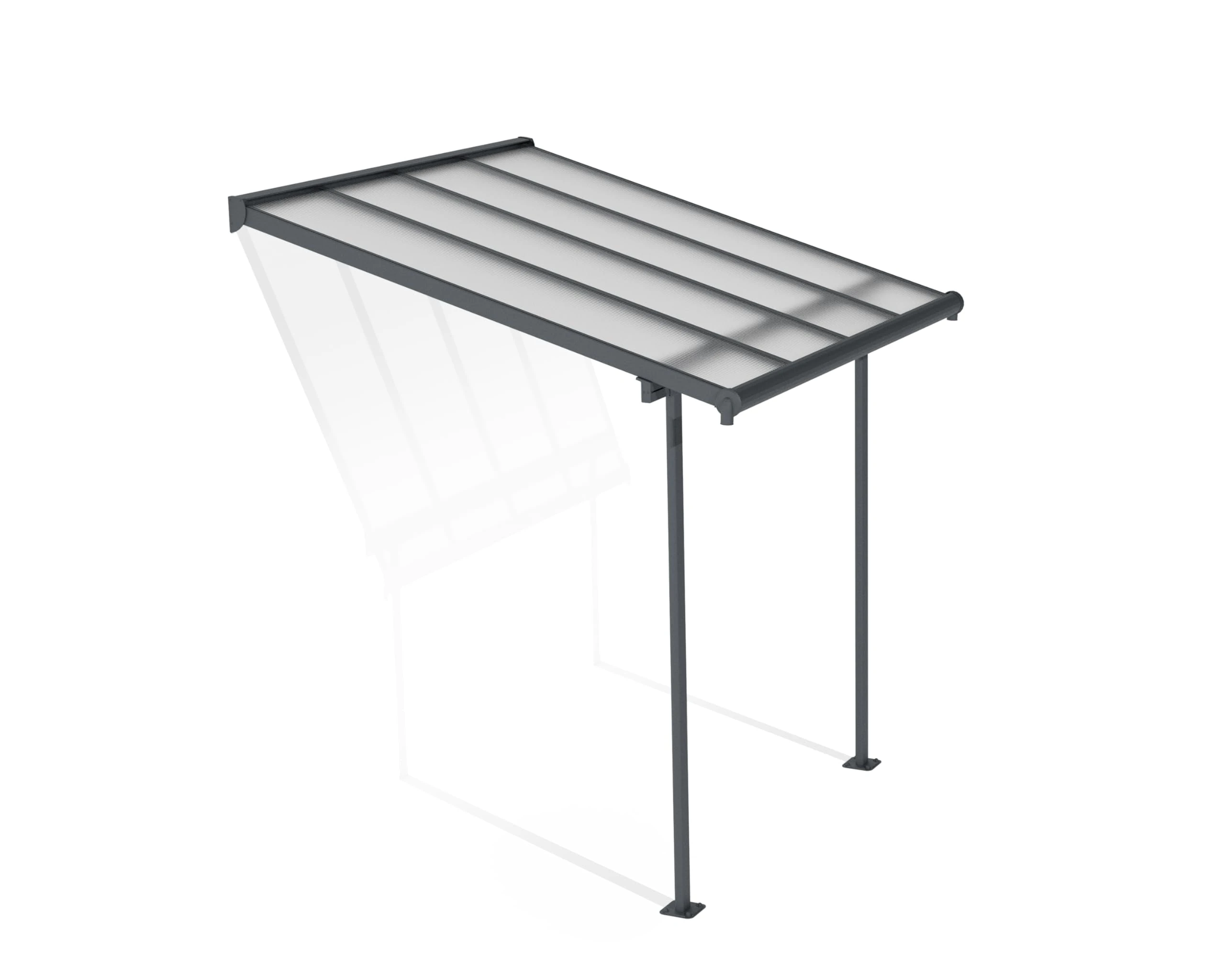 Palram Canopia Sierra Patio Veranda Pergola 2.3x2.3 Garden Canopy Grey