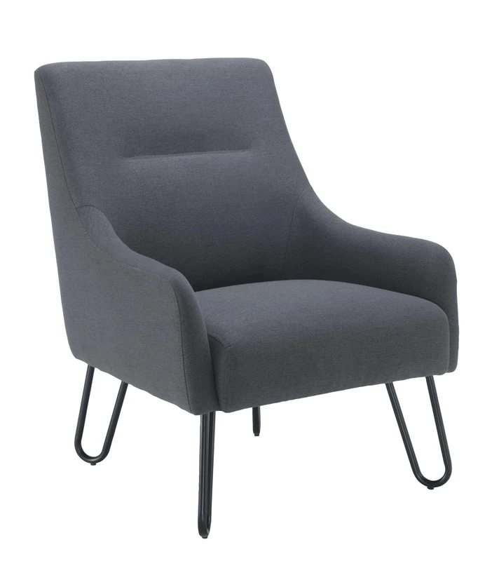 Office Hippo Garnet Reception Lounge Arm Chair, Grey - Image 1